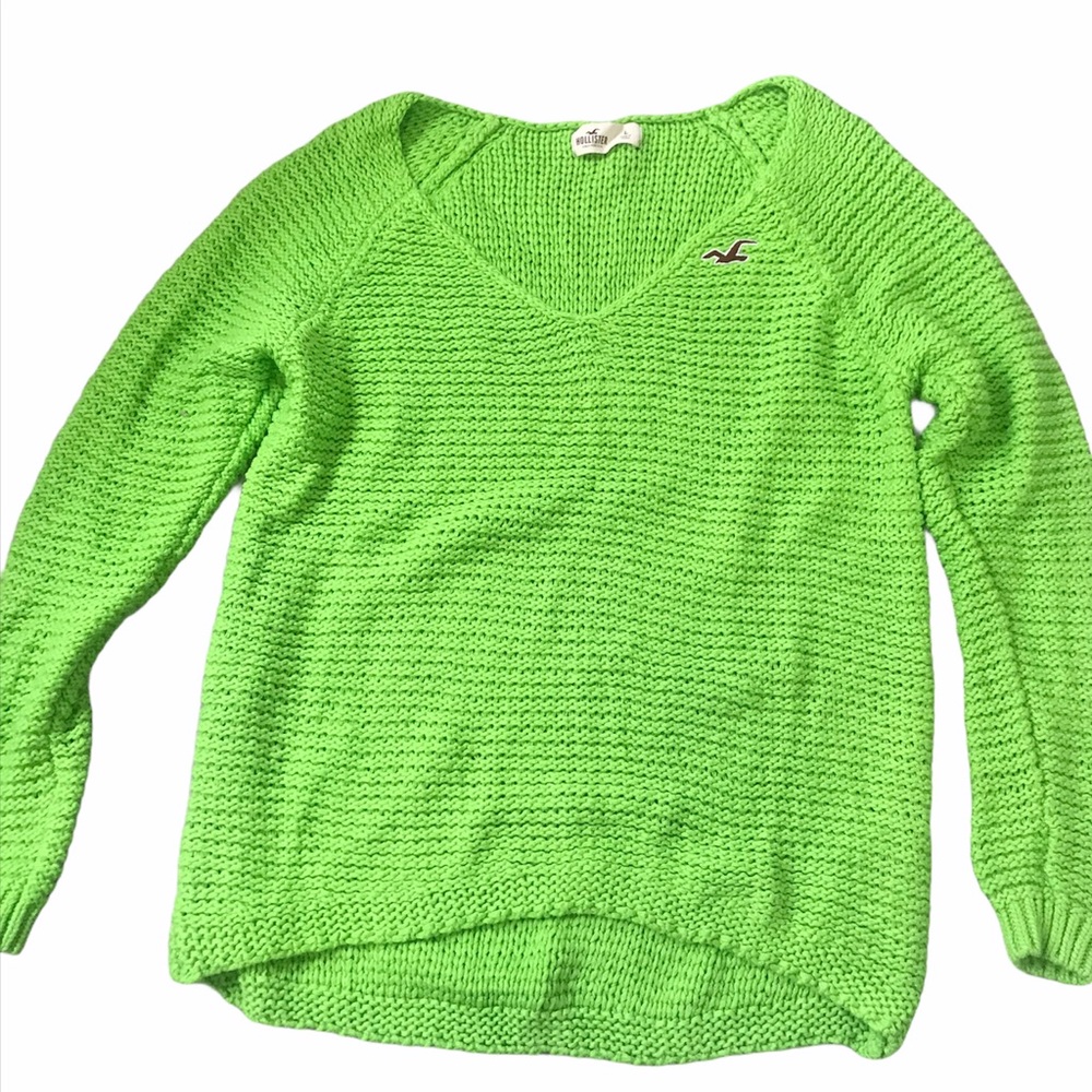 Hollister Green Knitted Sweater